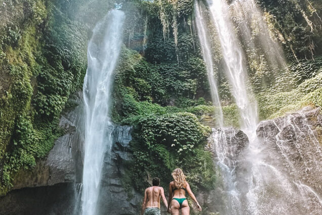 the biges waterfall in bali
